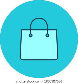 Shopping bag, ecommerce, shopping, online icon vector image. Can also be used for shopping and ecommerce. Suitable for use on web apps, mobile apps and print media.