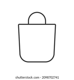 shopping bag editable stroke icon, vector icon