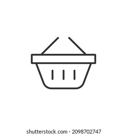 shopping bag editable stroke icon, vector icon