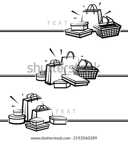 Shopping bag elements set. Isolated shopping bag. Vector