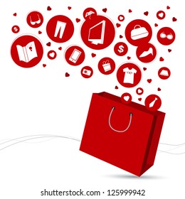 Shopping bag and fashion icon design vector illustration