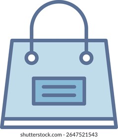 Shopping Bag Filled Blue Tone Icon