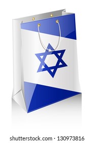 Shopping bag with a flag