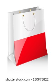 Shopping bag with a flag