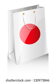 Shopping bag with a flag