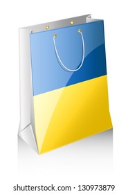 Shopping bag with a flag