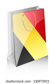 Shopping bag with a flag