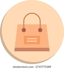 Shopping Bag Flat Circle Style Icon