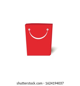 Shopping bag flat design. Vector