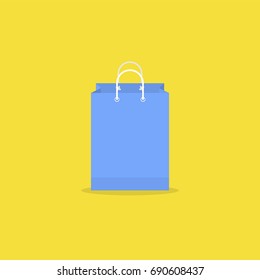 Shopping bag flat design. Vector illustration