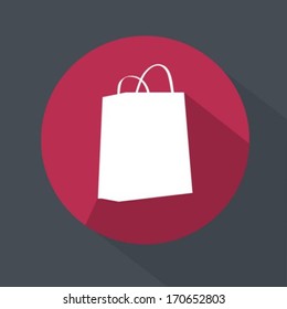 Shopping bag flat icon