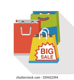 shopping bag flat icon