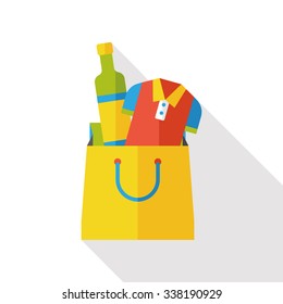 shopping bag flat icon