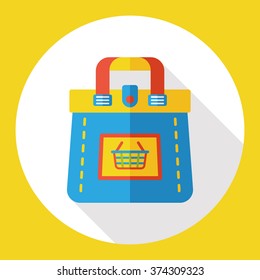 shopping bag flat icon