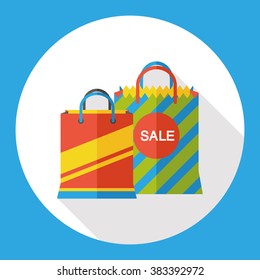 shopping bag flat icon