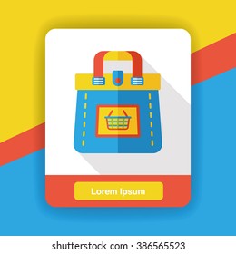 shopping bag flat icon