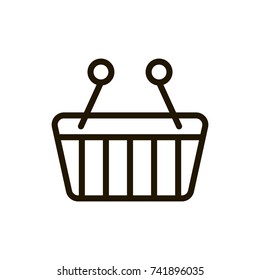 Shopping bag flat icon. Single high quality outline symbol of e-commerce for web design or mobile app. Thin line signs of shopping for design logo, visit card, etc. Outline logo of bag