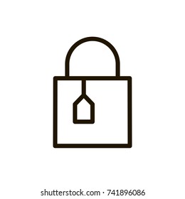 Shopping bag flat icon. Single high quality outline symbol of e-commerce for web design or mobile app. Thin line signs of shopping for design logo, visit card, etc. Outline logo of bag