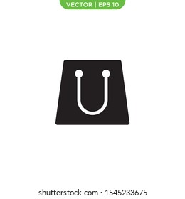 shopping bag flat icon vector illustration