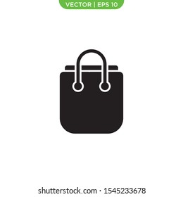 shopping bag flat icon vector illustration