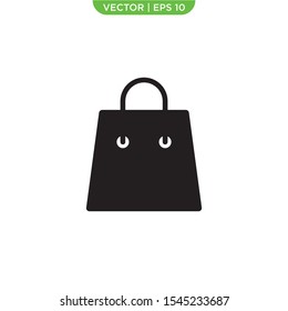 shopping bag flat icon vector illustration
