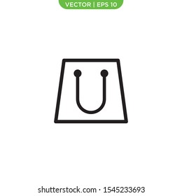shopping bag flat icon vector illustration