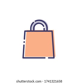 shopping bag flat icon vector design