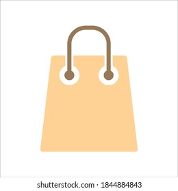 Shopping Bag Flat Icon Vector Logo Template