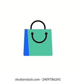 Shopping bag flat icon, vector sign, colorful pictogram isolated on white. Symbol, logo illustration. Flat style design