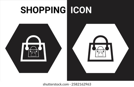Shopping Bag Flat Icon.  vector icon
EPS 10