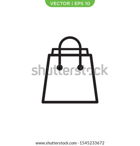 shopping bag flat icon vector illustration