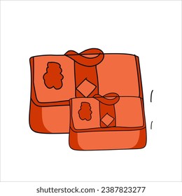 shopping bag flat illustration design. blue, orange, red, yellow bag packages isolated on white background. handbag. 3d shopping bag icon. vector bag. shopping design assets
