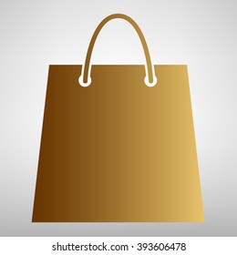Shopping bag. Flat style icon