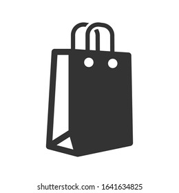 Shopping bag flat vector icon