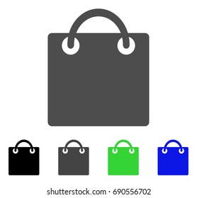 Shopping Bag Flat Vector Pictogram Colored Stock Vector (Royalty Free ...