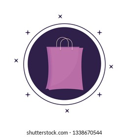 shopping bag in frame circular