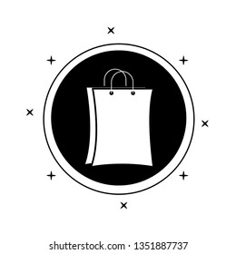 shopping bag in frame circular