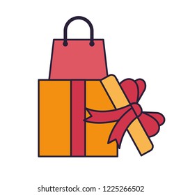 shopping bag with gift box
