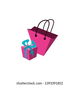 shopping bag with gift box