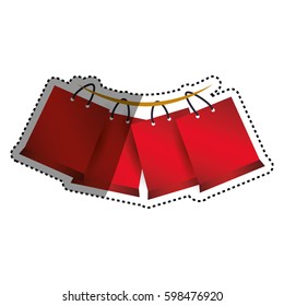 Shopping bag gift icon vector illustration graphic design