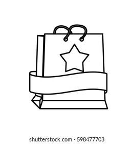 Shopping bag gift icon vector illustration graphic design