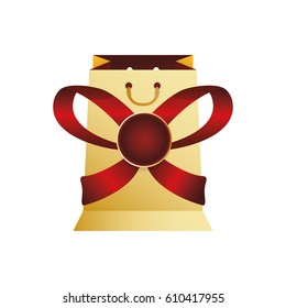 Shopping bag gift icon vector illustration graphic design