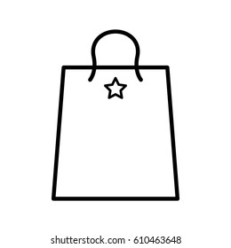 Shopping bag gift icon vector illustration graphic design