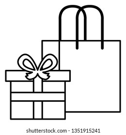 shopping bag with giftbox