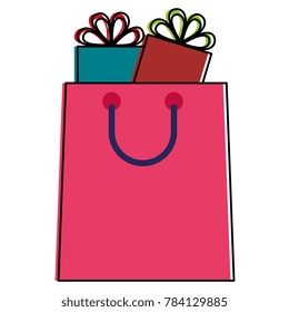 shopping bag with gifts