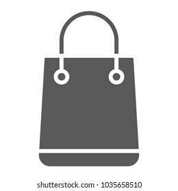 Shopping bag glyph icon, e commerce and marketing, gift sign vector graphics, a solid pattern on a white background, eps 10.