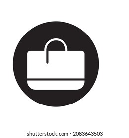 shopping bag glyph icon white background