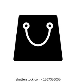 shopping bag glyph vector icon - ui icon vector
