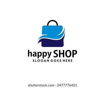 Shopping bag gradient logo template
