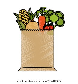 shopping bag with grocery